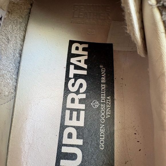 Golden Goose GGDB Superstar Gray Suede & Coral Star Sneaker - Picture 5 of 5